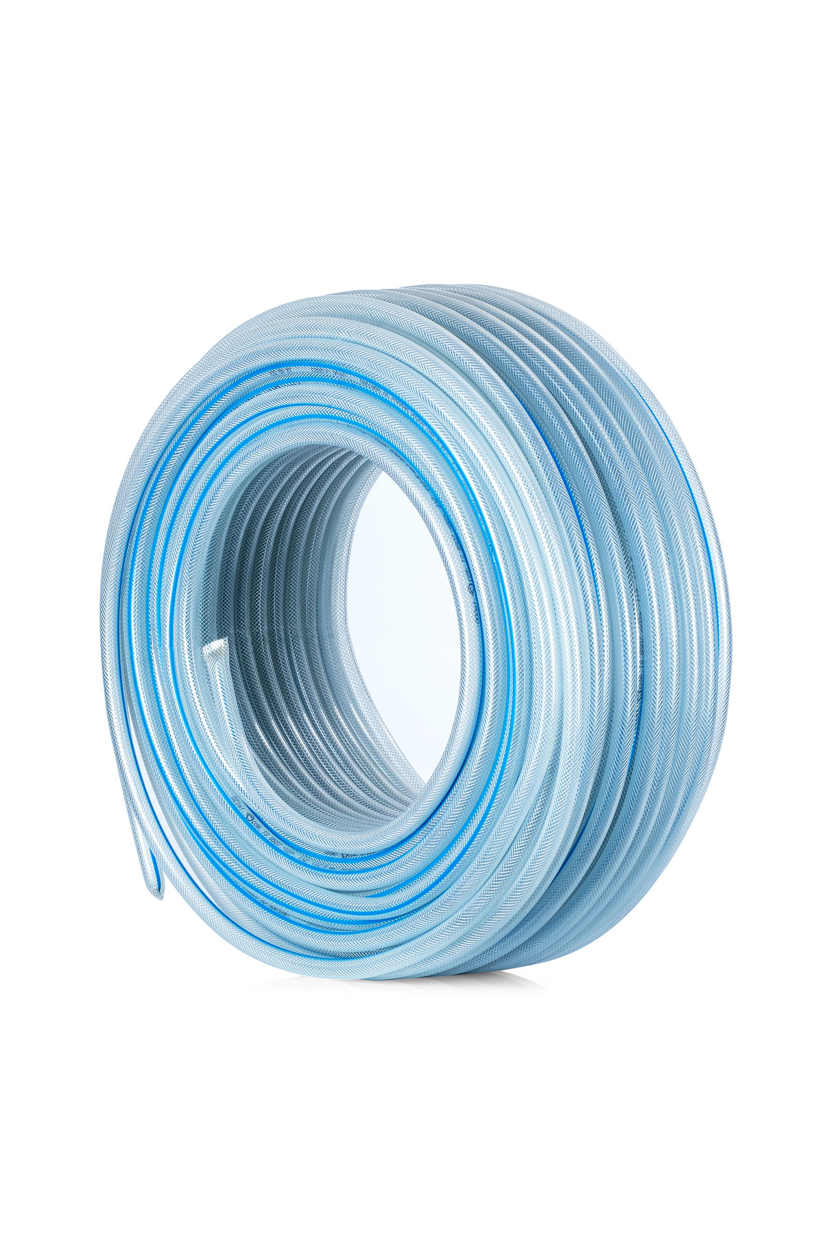 Süper Mavi Pvc Şeffaf Örgülü 3/4 (19 mm) 100 Metre